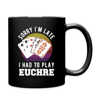 I'm sorry I'm too late - Full Colour Mug - black - Right