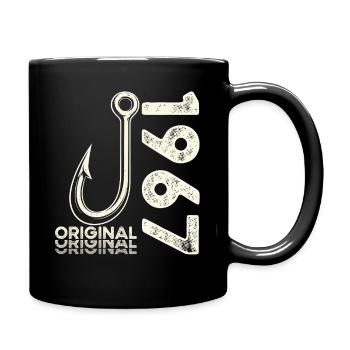 64th Birthday Gift Angler Fishing Man 1967 - Full Colour Mug - black - Right