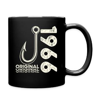 60th Birthday Gift Angler Fishing Man 1966 - Full Colour Mug - black - Right