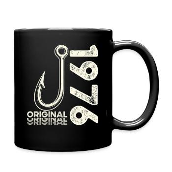 50th Birthday Gift Angler Fishing Man 1976 - Full Colour Mug - black - Right