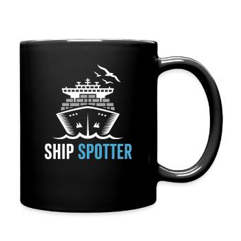  Ship Spotter Leidenschaft für Schiffsbeobachter - Tasse einfarbig - Schwarz - Rechts