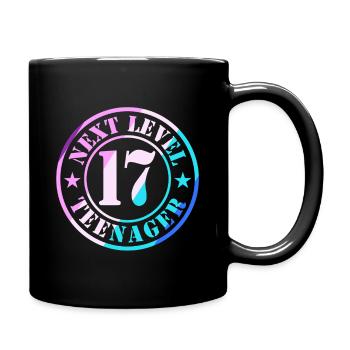 17. Geburtstag Junge Mädchen Teenager Level 17 - Tasse einfarbig - Schwarz - Rechts