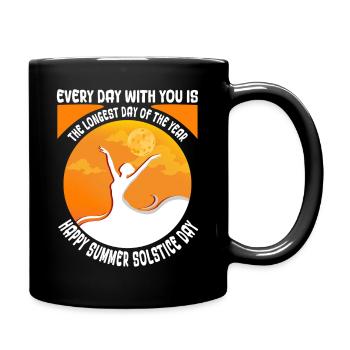 Litha Pagan: Sommersonnenwende, Mittsommer, Mittsommer, Mittsommer. - Tasse einfarbig - Schwarz - Rechts