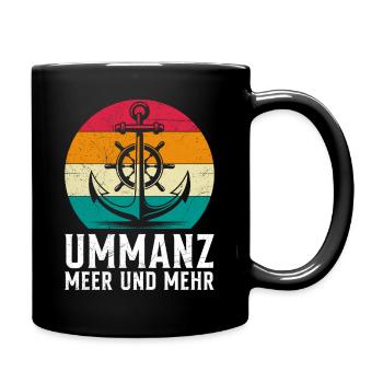 Ostsee Urlaub MEER UND MEHR Lustiges - Tasse einfarbig - Schwarz - Rechts