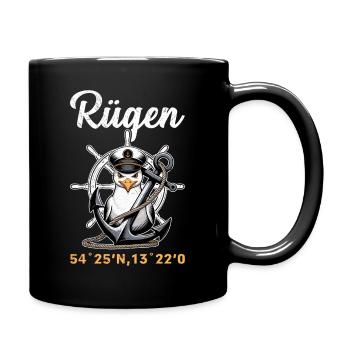 INSEL RÜGEN OSTSEE Rügen Urlaub Lustiges - Tasse einfarbig - Schwarz - Rechts
