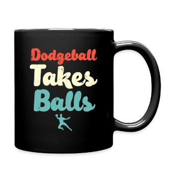 Le ballon au prisonnier prend des balles - Mug uni - noir - Droite