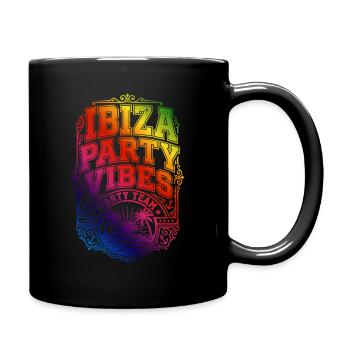 Ibiza Party Vibes Colorful - Full Colour Mug - black - Right