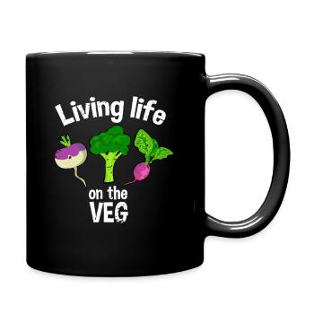 Veg-Life: Leben auf dem Gemüse leben - Tasse einfarbig - Schwarz - Rechts