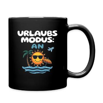 Urlaubsmodus An Strand Sonne Meer Reise Idee - Tasse einfarbig - Schwarz - Rechts