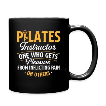 Pilates Instructor Pain Definition Humor - Full Colour Mug - black - Right