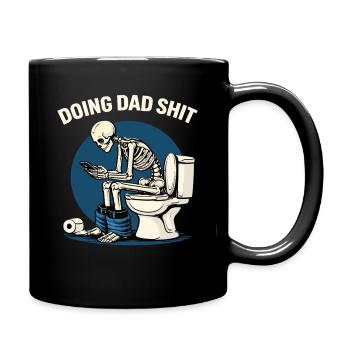 Chemise de papa drôle Humour squelette toilettes - Mug uni - noir - Droite