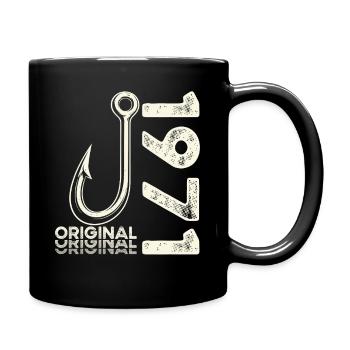 55th Birthday Gift Angler Fishing Man 1971 - Full Colour Mug - black - Right