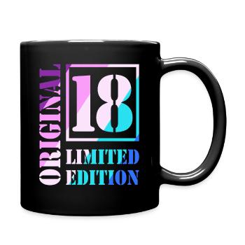 18. Geburtstag Junge Mädchen Teenager Original 18 - Tasse einfarbig - Schwarz - Rechts