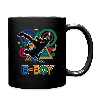 Breakdance B-Boy Hip Hop Streetdance Style - Tasse einfarbig - Schwarz - Rechts