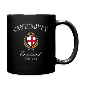 Couronne des armoiries de Cantorbéry, Angleterre, – Souvenir de voyage - Mug uni - noir - Droite