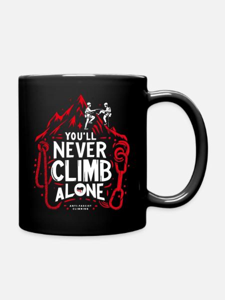 Tu ne grimperas jamais seul - Mug uni - noir