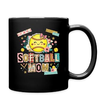 Note de rançon Maman de softball Mère - Mug uni - noir - Droite