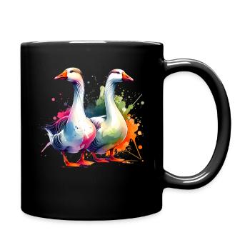 Emdengans Embden Goose - Tasse einfarbig - Schwarz - Rechts