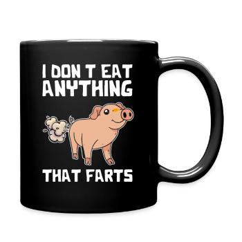 Pet de cochon : Pun Tee - Mug uni - noir - Droite