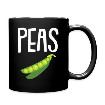 Peas in a Pod Pop Graphic - Full Colour Mug - black - Right