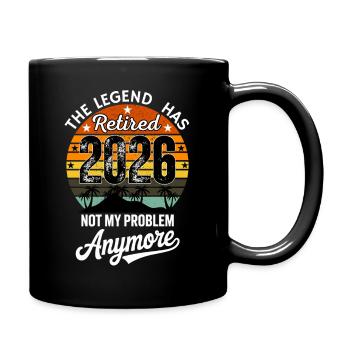 Retired 2026 Funny Retired Graphic Men Retiremet - Full Colour Mug - black - Right