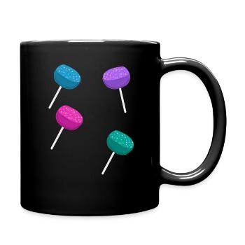 Lolli Lollis Süßigkeiten  - Tasse einfarbig - Schwarz - Rechts