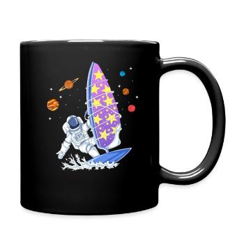 Weltraum-Windsurfer-Astronaut Galaxy Stars Surfer - Tasse einfarbig - Schwarz - Rechts