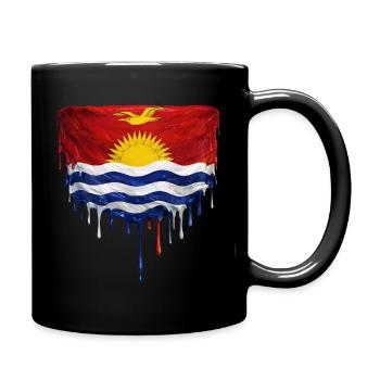 Drapeau de Kiribati dégoulinant - Mug uni - noir - Droite