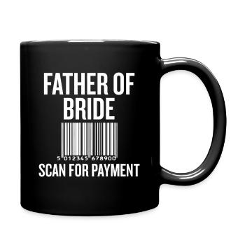 Vater von Bride Barcode Tee - Tasse einfarbig - Schwarz - Rechts