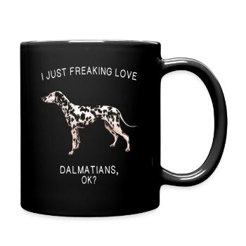 Amour dalmatien : T-shirt canin audacieux - Mug uni - noir - Droite