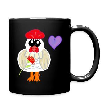 Cœur de poulet poulet pour l’anniversaire de la fête des mères - Mug uni - noir - Droite