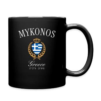 Couronne des armoiries de Mykonos Grèce – Souvenir de voyage - Mug uni - noir - Droite