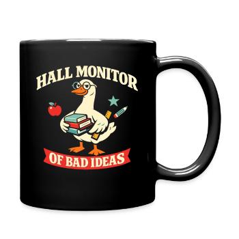 Goose with school humor - Full Colour Mug - black - Right