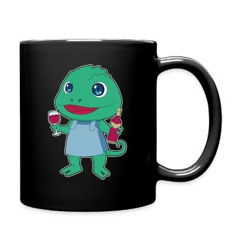 Chameleon Bottle of Red Wine - Full Colour Mug - black - Right