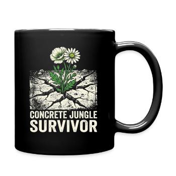 Survivant de la jungle de béton - Mug uni - noir - Droite