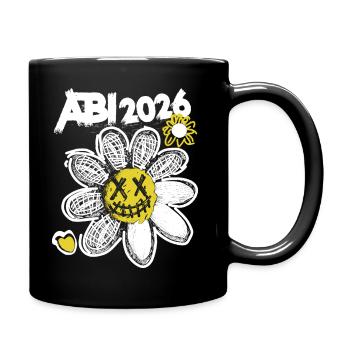 Remise des diplômes du lycée Graffiti avec des vêtements urbains à la fleur jaune - Mug uni - noir - Droite