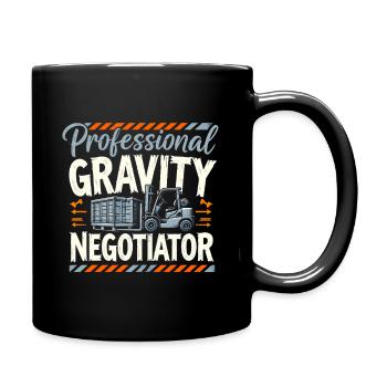 Professionnel de la gravité | Conducteur de chariot élévateur - Mug uni - noir - Droite