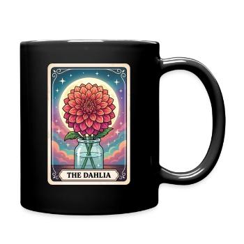 Dahlias Tarot Card - Full Colour Mug - black - Right