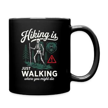 Chemise de randonnée drôle Juste marcher en plein air Humour - Mug uni - noir - Droite