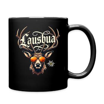 Tracht Herren Lausbua Shirt Kinder Trachtenshirt - Tasse einfarbig - Schwarz - Rechts