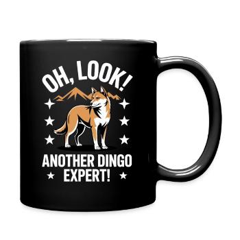 Dingo Australischer Wildhund Tierliebhaber Design - Tasse einfarbig - Schwarz - Rechts