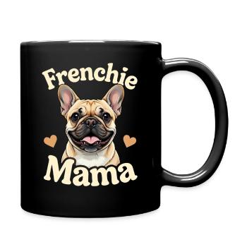 Maman Française Cœur Chien Amoureux Chiens - Mug uni - noir - Droite