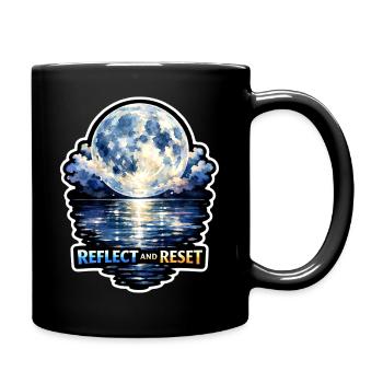 Méditation lunaire, pleine conscience lunaire, spirituel - Mug uni - noir - Droite