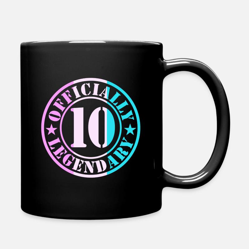 10. Geburtstag Junge Mädchen Legende Level 10 - Tasse einfarbig - Schwarz