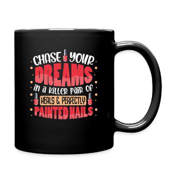 Designer de manucures Salon de manucure cosmétiques - Mug uni - noir - Droite