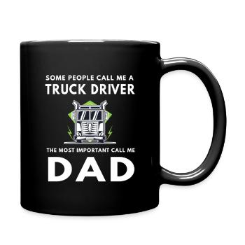 Père Héros Chauffeur de Camion - Mug uni - noir - Droite