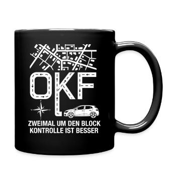 OKF Kontrollfahrt im Ort Block Cruising - Tasse einfarbig - Schwarz - Rechts