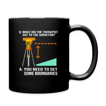 Landvermesser - Tasse einfarbig - Schwarz - Rechts