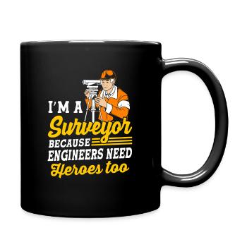 Landvermesser - Tasse einfarbig - Schwarz - Rechts