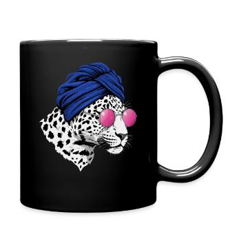 Lunettes Turban pour femmes léopard - Mug uni - noir - Droite